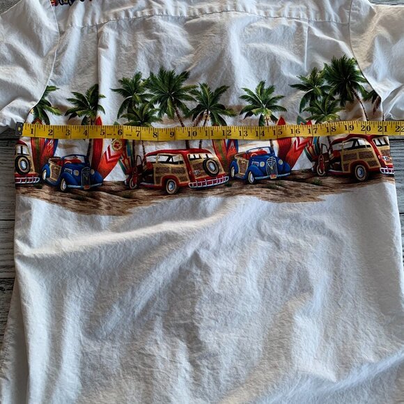 Aloha Mo'i Casual Short Sleeved Shirt Hawaii Beach Cars Surf Board Print - Picture 8 of 9